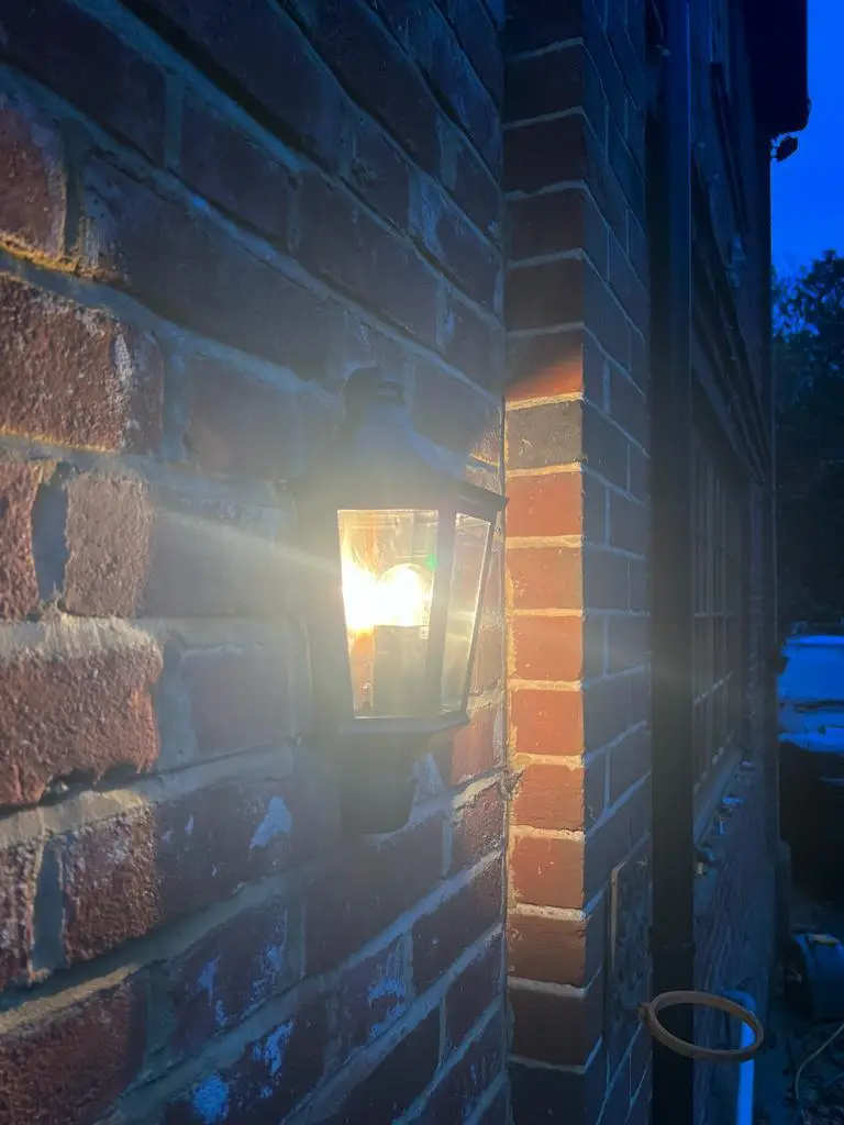 Outside light installation by Bring it Ohm Electrical Solutions